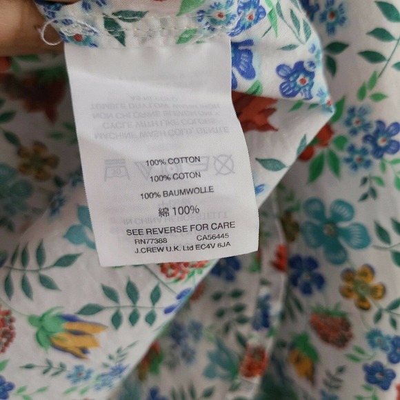 J. Crew Liberty Edenham Floral‎ Print Of The Shoulder Blouse Size 8 - Picture 9 of 9